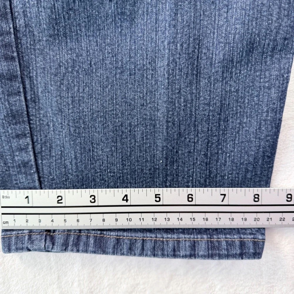 Tommy Hilfiger Jeans Mid Rise Skinny Crop Dark Wash Blue Denim Size 18